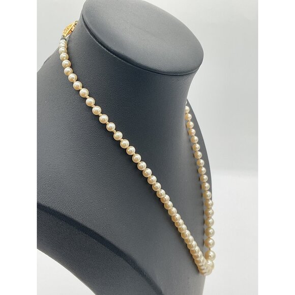 Vintage Freshwater Pearl Necklace With Gold-Plated Clasp - Picture 2 of 4